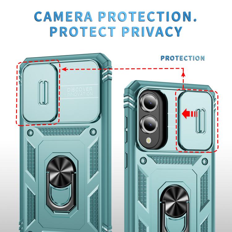 For Samsung Galaxy S25 Edge 5G Sliding Camshield TPU Hybrid PC Phone Case with Holder