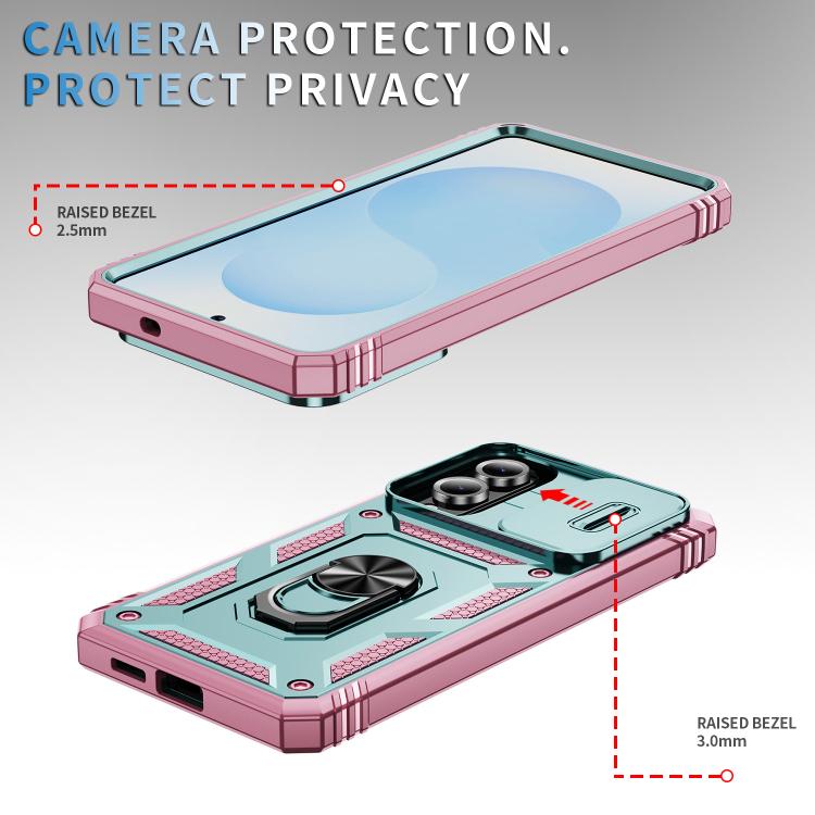 For Samsung Galaxy S25 Edge 5G Sliding Camshield TPU Hybrid PC Phone Case with Holder