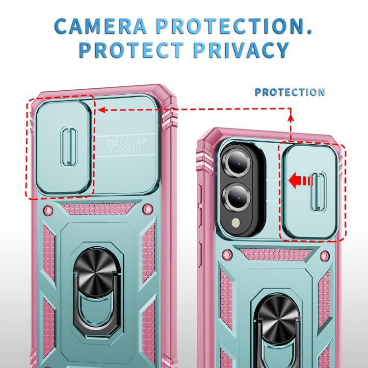 For Samsung Galaxy S25 Edge 5G Sliding Camshield TPU Hybrid PC Phone Case with Holder