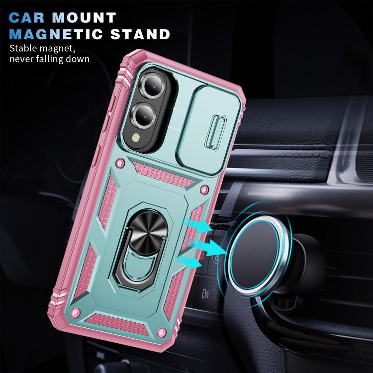 For Samsung Galaxy S25 Edge 5G Sliding Camshield TPU Hybrid PC Phone Case with Holder