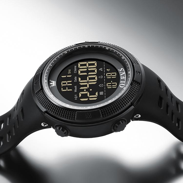 OLEVS 1109 Men Multifunctional Smart Sports Waterproof Electronic Watch - Black