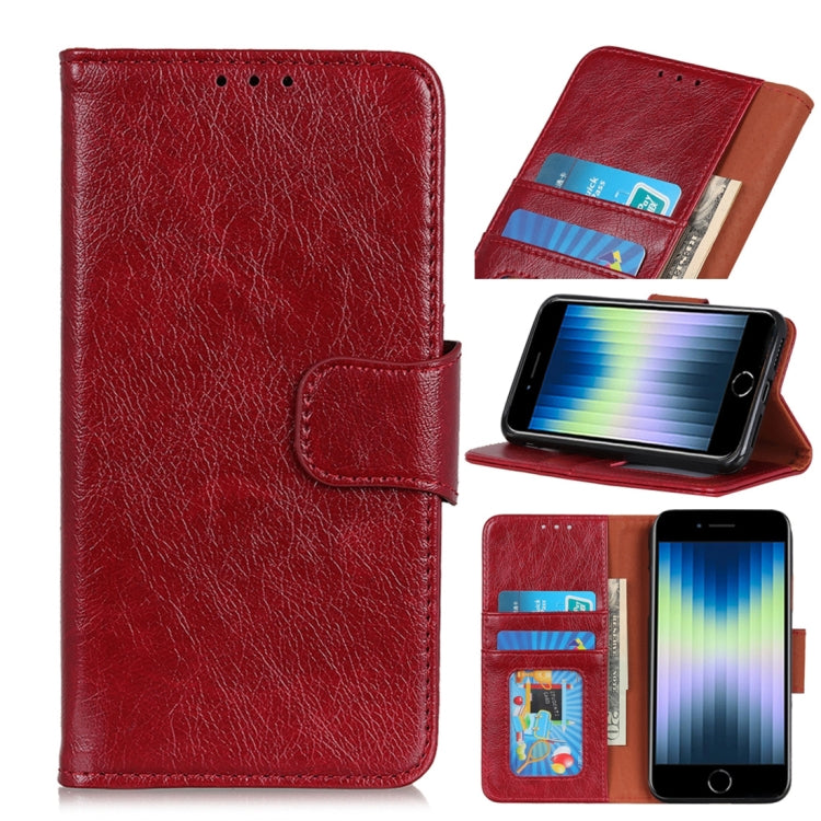 For iPhone SE 2022 / SE 2020 Napa Texture Horizontal Flip Leather Case with Holder & Card Slot & Wallet