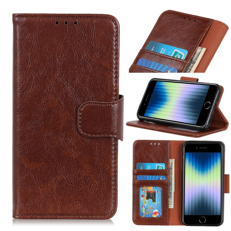 For iPhone SE 2022 / SE 2020 Napa Texture Horizontal Flip Leather Case with Holder & Card Slot & Wallet