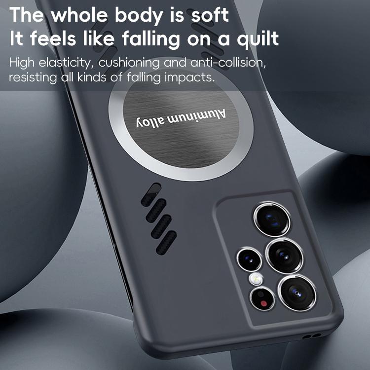 For Samsung Galaxy S23 Ultra 5G All-inclusive Lens Frameless Graphene Cooling Phone Case