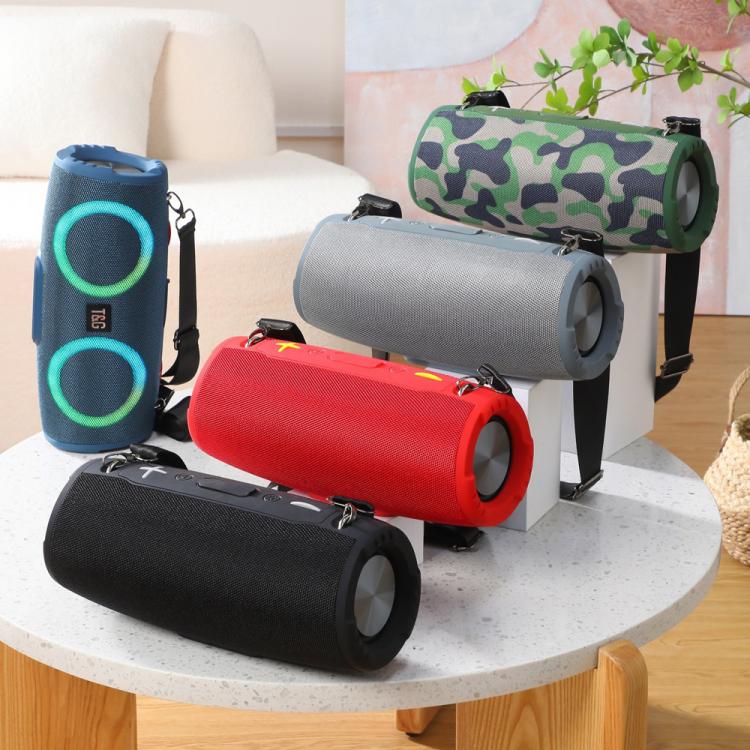 T&G TG676 30W Music Battle Drum Portable Strap Bluetooth Speaker with RGB Light