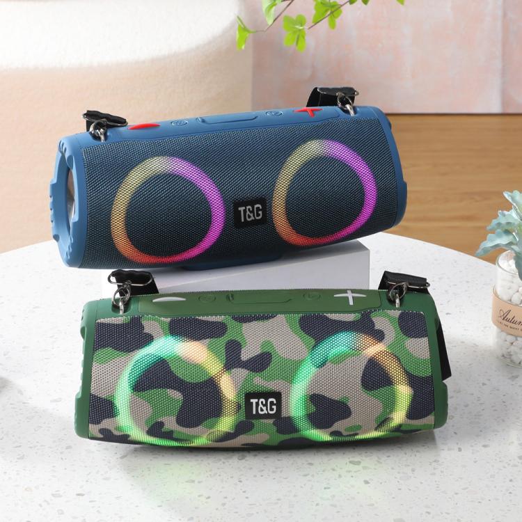 T&G TG676 30W Music Battle Drum Portable Strap Bluetooth Speaker with RGB Light