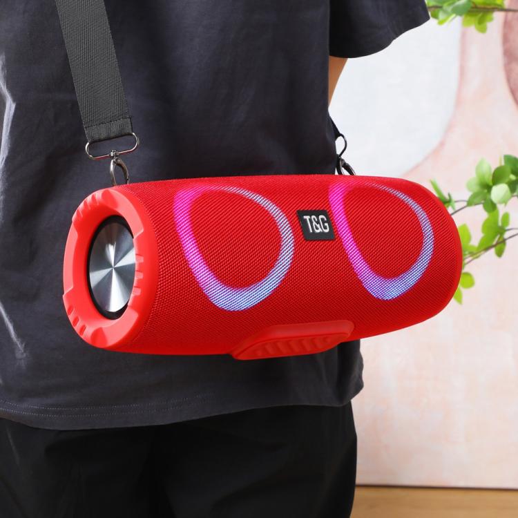 T&G TG676 30W Music Battle Drum Portable Strap Bluetooth Speaker with RGB Light