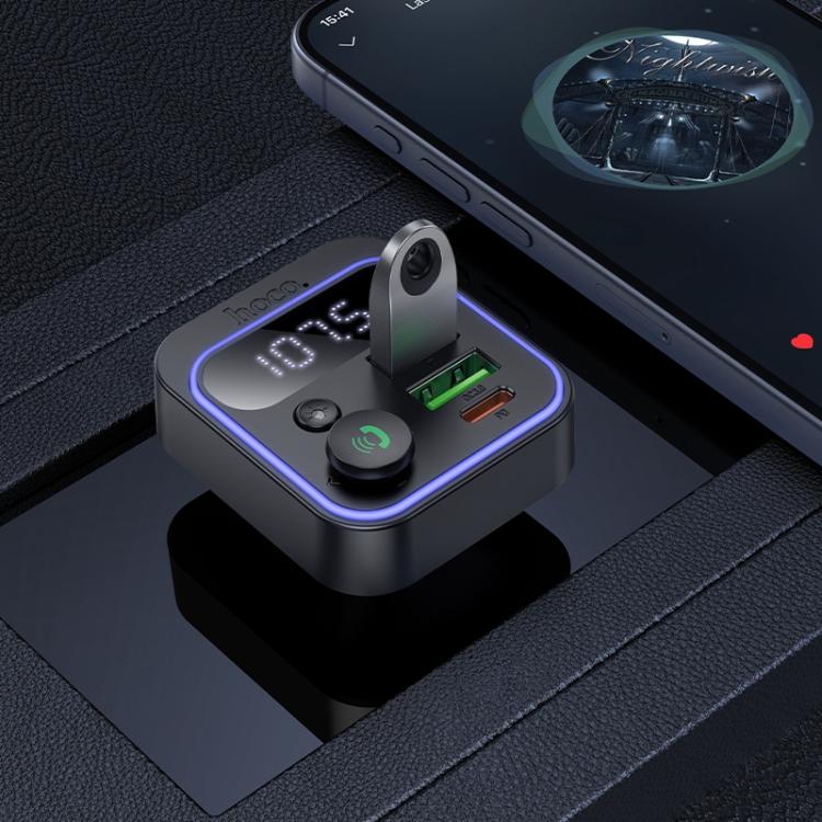 hoco E85 Tiger PD 20W and QC 3.0 Car Bluetooth FM Transmitter - Black