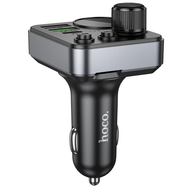 hoco E86 Alegria 48W Dual Port PD 30W and QC 3.0 Car Bluetooth FM Transmitter - Black