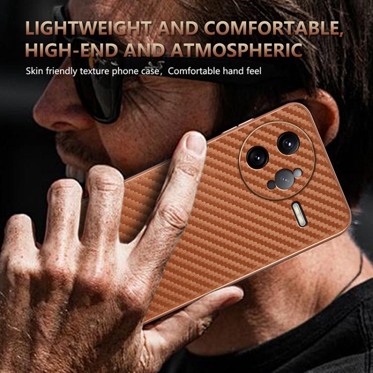 For Redmi K80 Pro AZNS Electroplated Edge Carbon Fiber Texture Phone Case