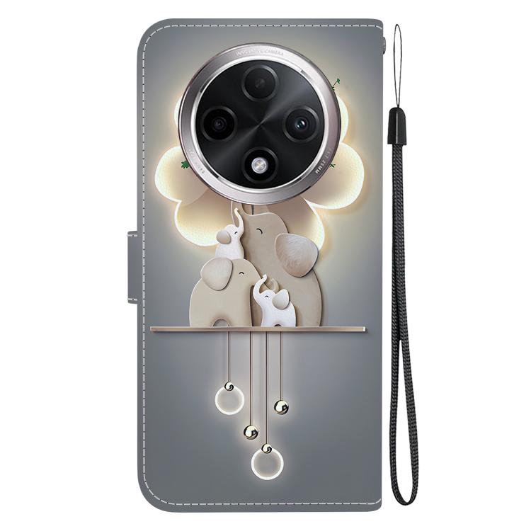 For OPPO A3 Pro 5G / K12X 5G Crystal Texture Colored Drawing Leather Phone Case