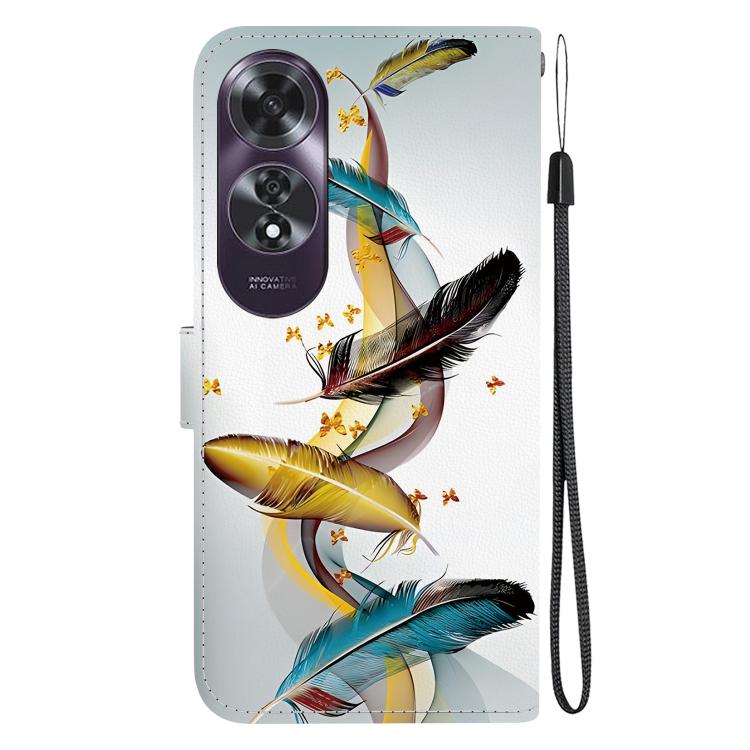 For OPPO A60 4G Crystal Texture Colored Drawing Leather Phone Case