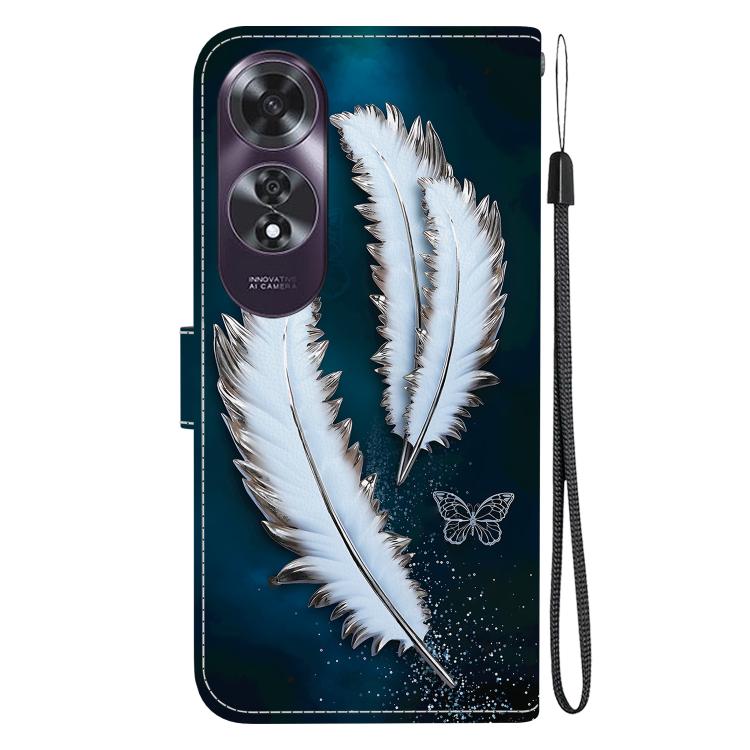 For OPPO A60 4G Crystal Texture Colored Drawing Leather Phone Case