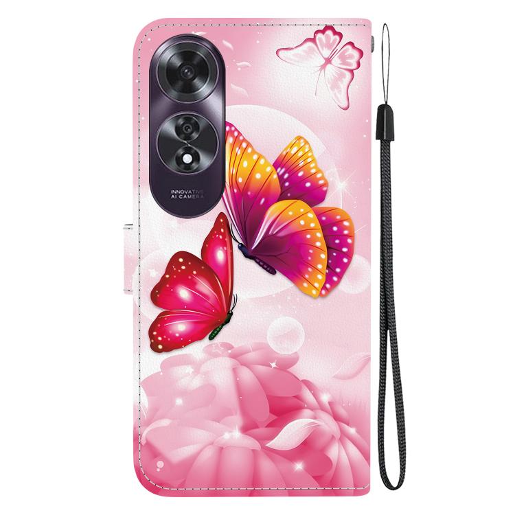 For OPPO A60 4G Crystal Texture Colored Drawing Leather Phone Case