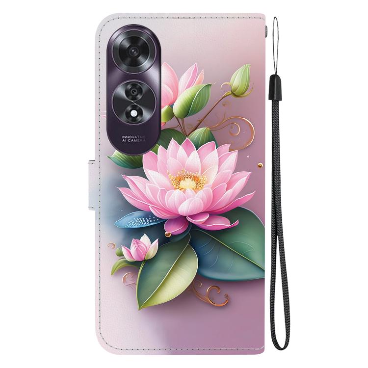 For OPPO A60 4G Crystal Texture Colored Drawing Leather Phone Case