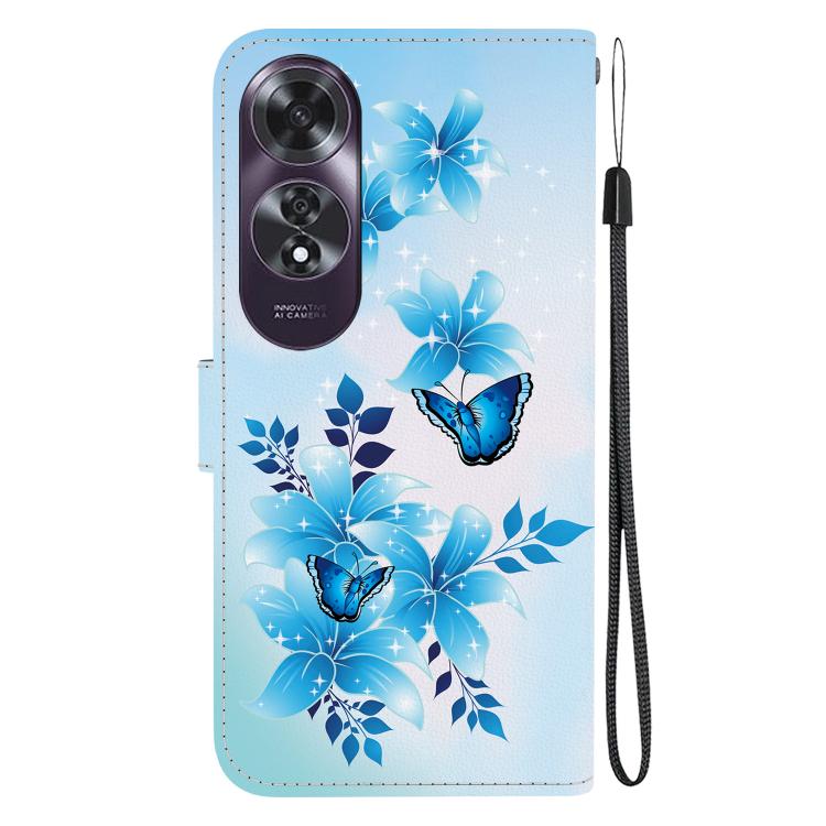 For OPPO A60 4G Crystal Texture Colored Drawing Leather Phone Case