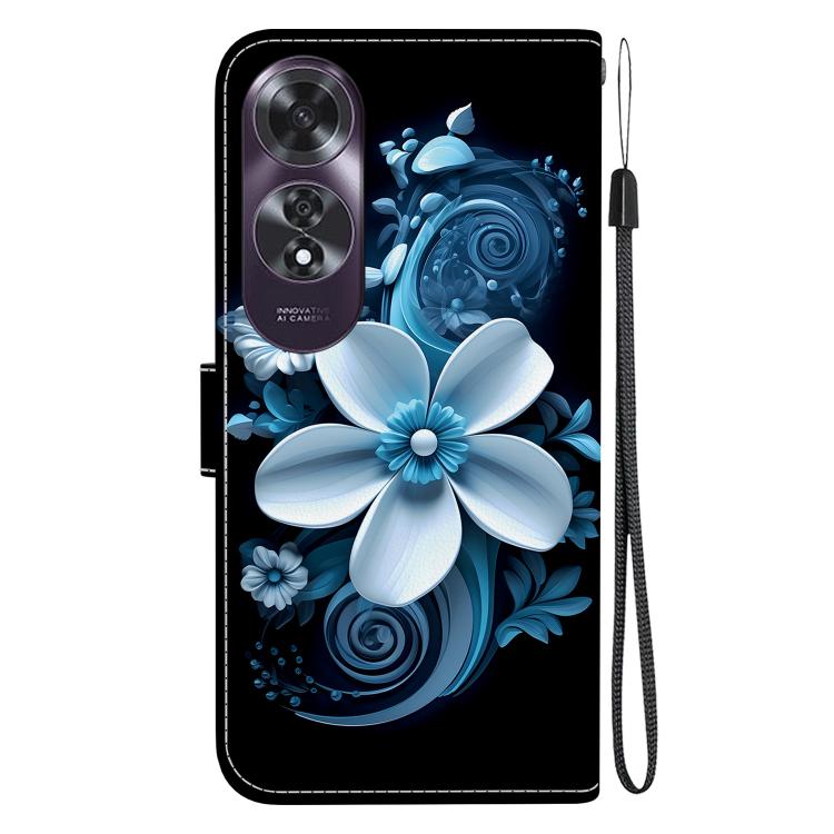 For OPPO A60 4G Crystal Texture Colored Drawing Leather Phone Case