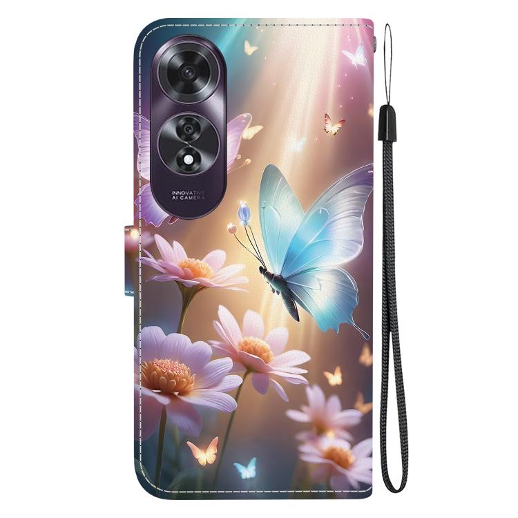 For OPPO A60 4G Crystal Texture Colored Drawing Leather Phone Case