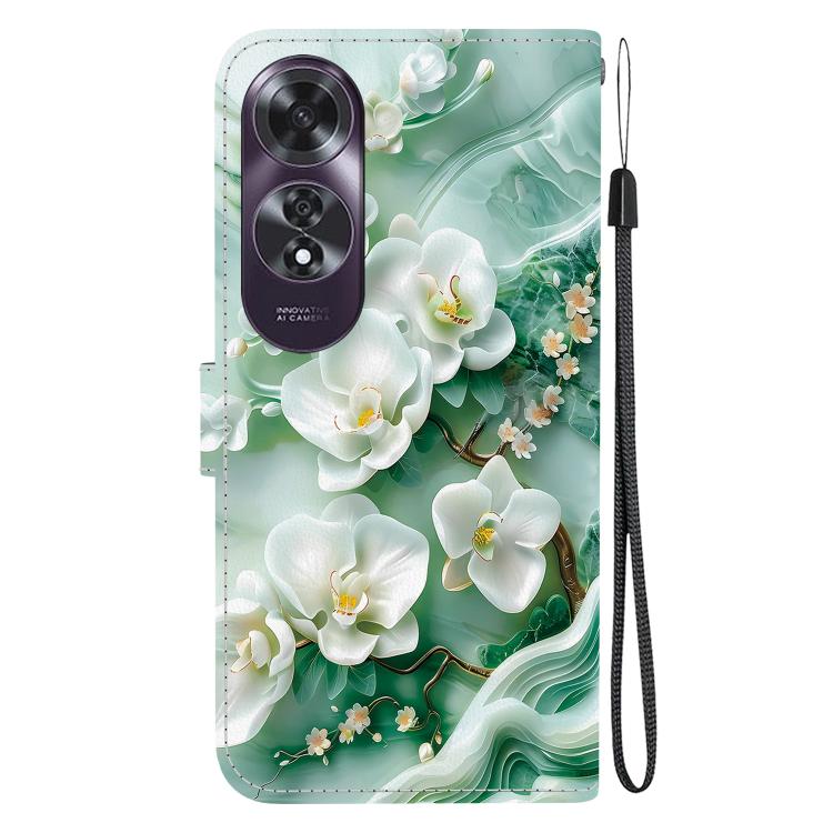 For OPPO A60 4G Crystal Texture Colored Drawing Leather Phone Case