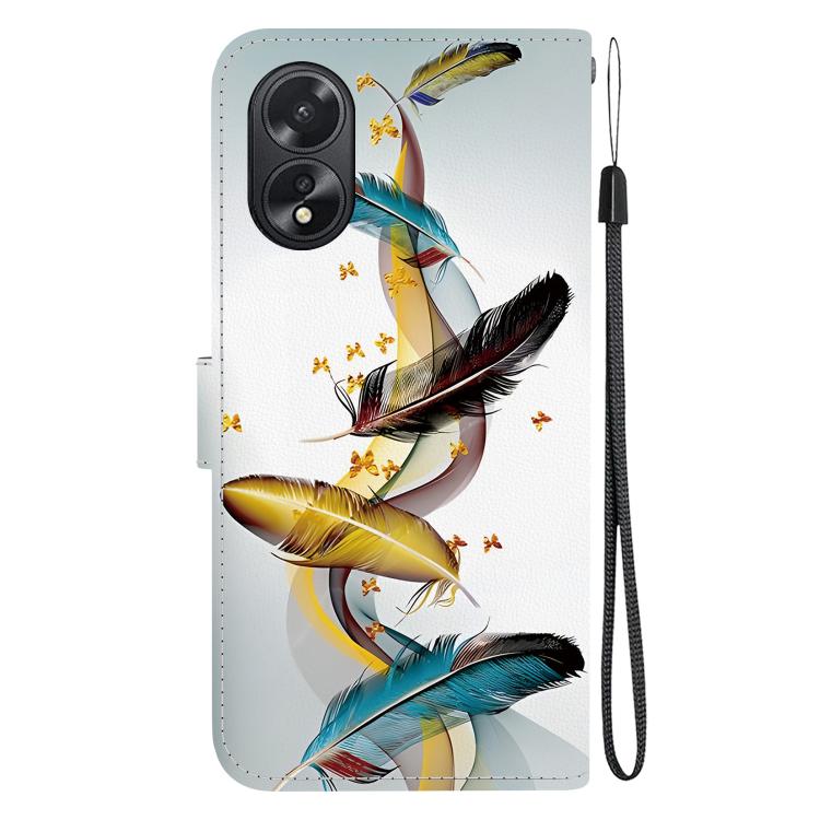 For OPPO A38 4G / A18 Crystal Texture Colored Drawing Leather Phone Case