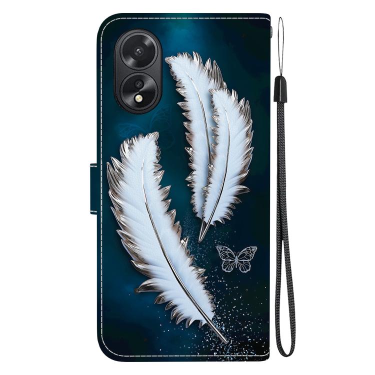 For OPPO A38 4G / A18 Crystal Texture Colored Drawing Leather Phone Case