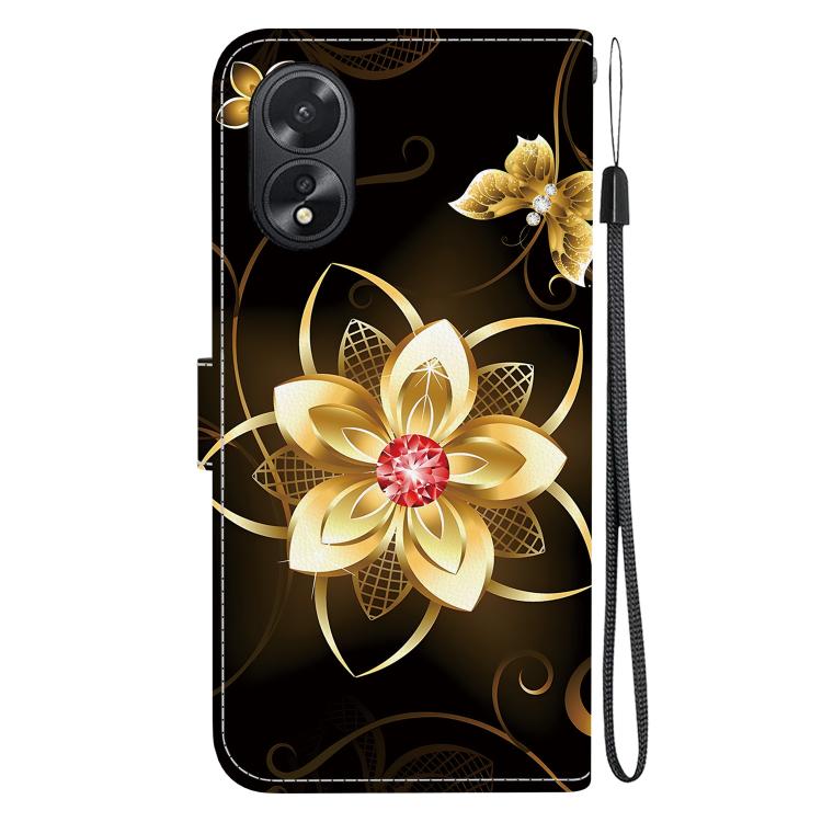 For OPPO A38 4G / A18 Crystal Texture Colored Drawing Leather Phone Case