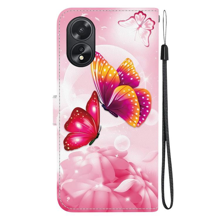 For OPPO A38 4G / A18 Crystal Texture Colored Drawing Leather Phone Case