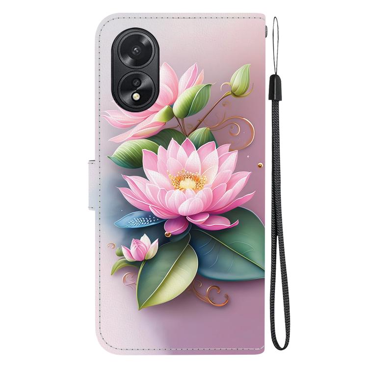 For OPPO A38 4G / A18 Crystal Texture Colored Drawing Leather Phone Case