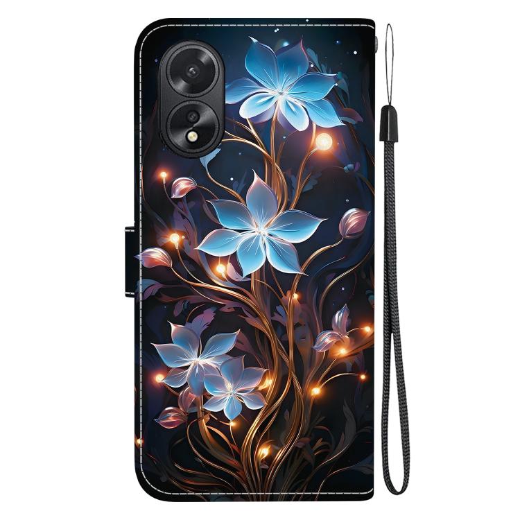 For OPPO A38 4G / A18 Crystal Texture Colored Drawing Leather Phone Case