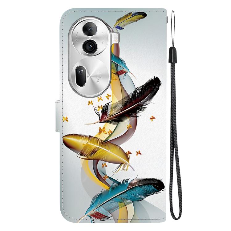 For OPPO Reno11 Pro Global Crystal Texture Colored Drawing Leather Phone Case