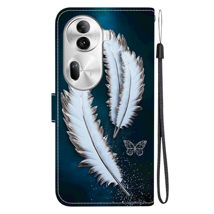 For OPPO Reno11 Pro Global Crystal Texture Colored Drawing Leather Phone Case