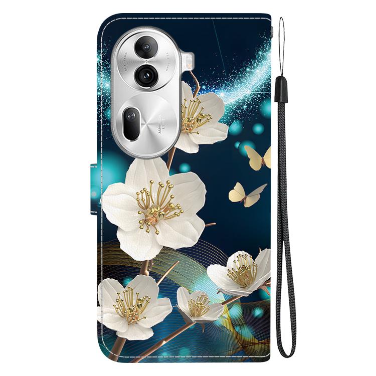 For OPPO Reno11 Pro Global Crystal Texture Colored Drawing Leather Phone Case