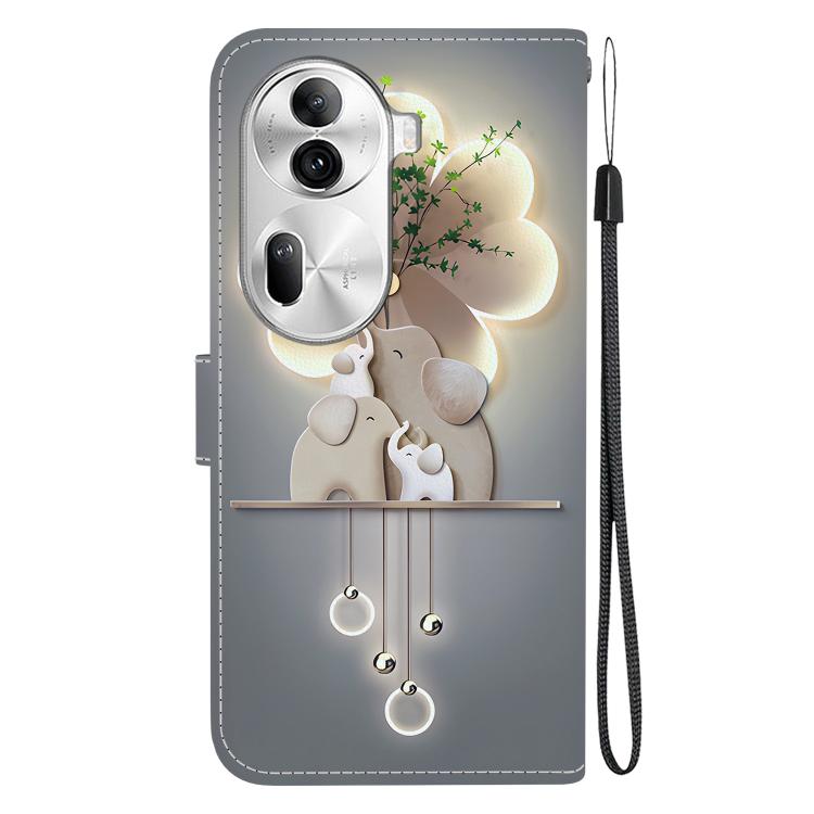 For OPPO Reno11 Pro Global Crystal Texture Colored Drawing Leather Phone Case