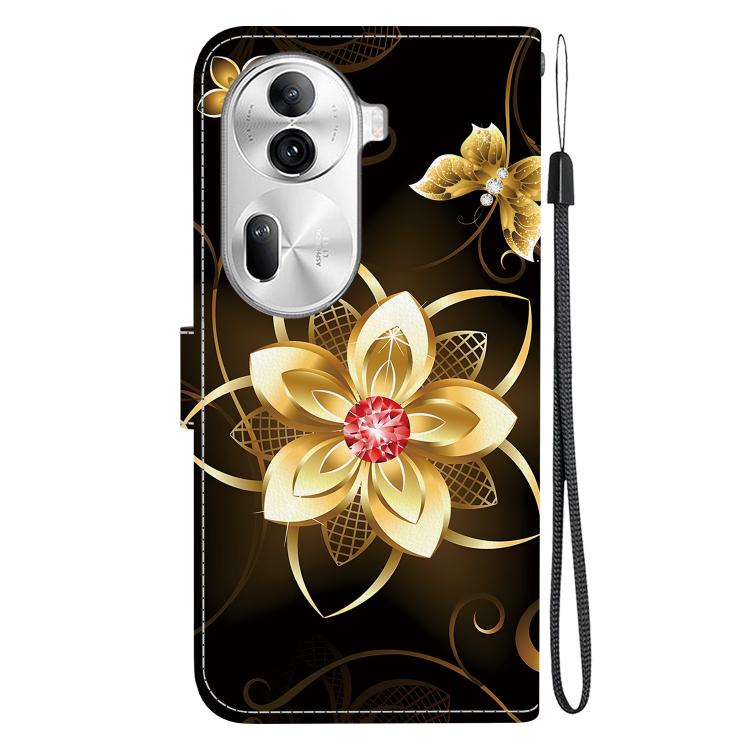 For OPPO Reno11 Pro Global Crystal Texture Colored Drawing Leather Phone Case