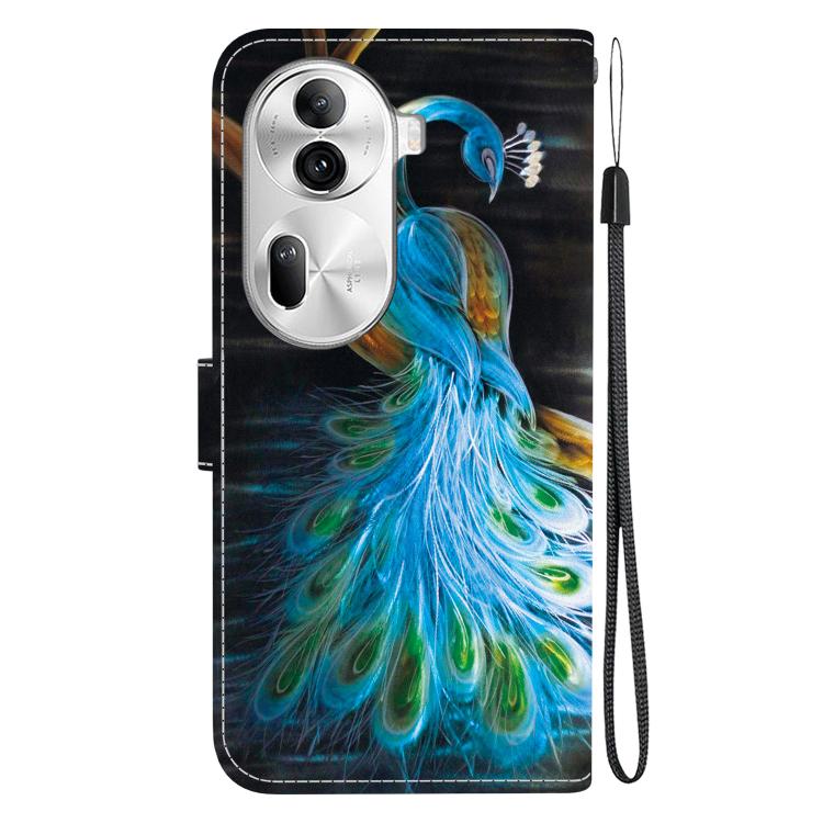 For OPPO Reno11 Pro Global Crystal Texture Colored Drawing Leather Phone Case