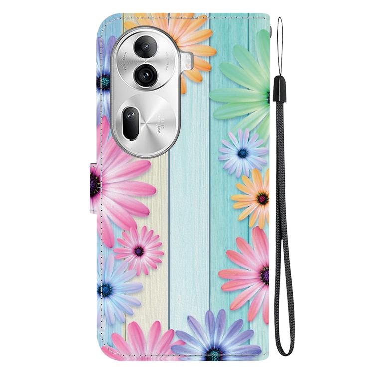 For OPPO Reno11 Pro Global Crystal Texture Colored Drawing Leather Phone Case