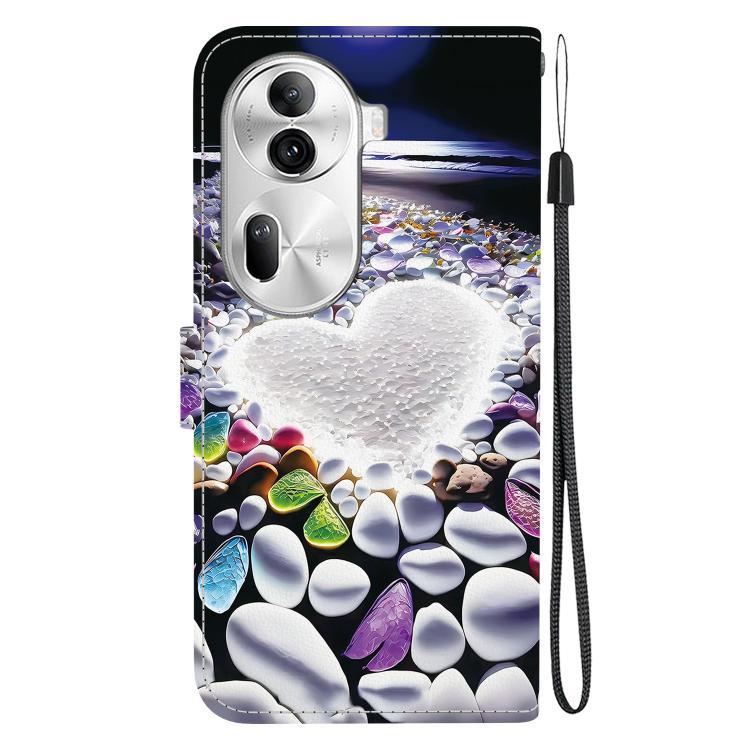 For OPPO Reno11 Pro Global Crystal Texture Colored Drawing Leather Phone Case