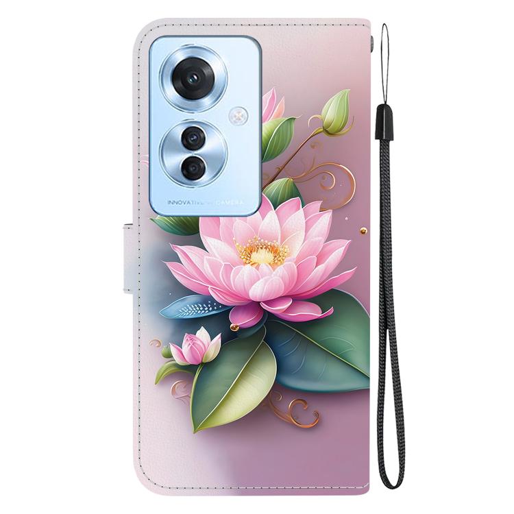 For OPPO Reno11 F Global Crystal Texture Colored Drawing Leather Phone Case