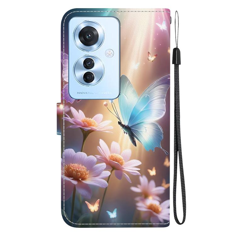 For OPPO Reno11 F Global Crystal Texture Colored Drawing Leather Phone Case