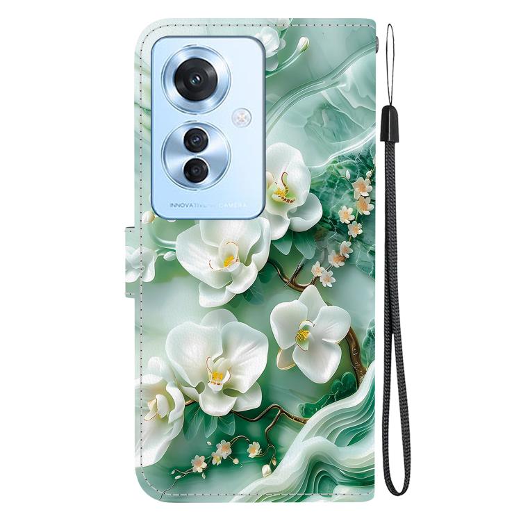 For OPPO Reno11 F Global Crystal Texture Colored Drawing Leather Phone Case