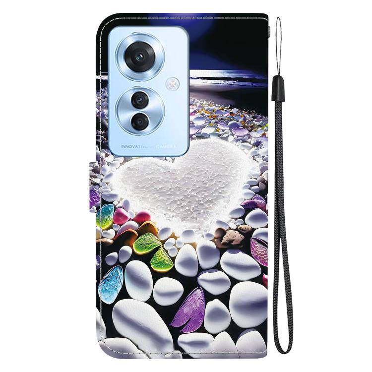 For OPPO Reno11 F Global Crystal Texture Colored Drawing Leather Phone Case