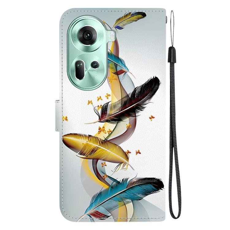 For OPPO Reno11 Global Crystal Texture Colored Drawing Leather Phone Case