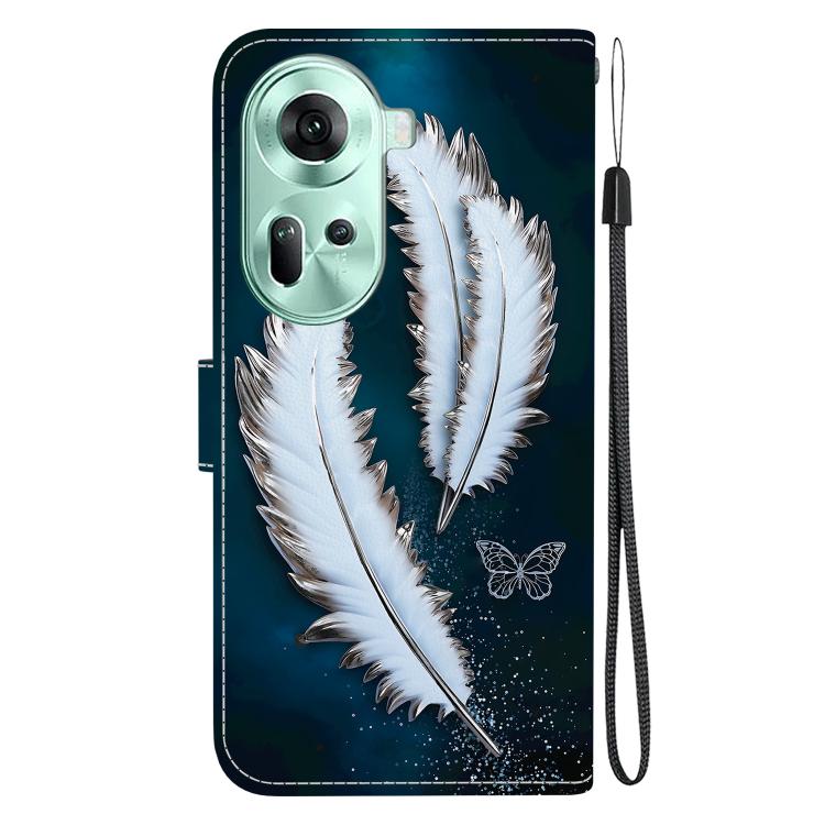 For OPPO Reno11 Global Crystal Texture Colored Drawing Leather Phone Case