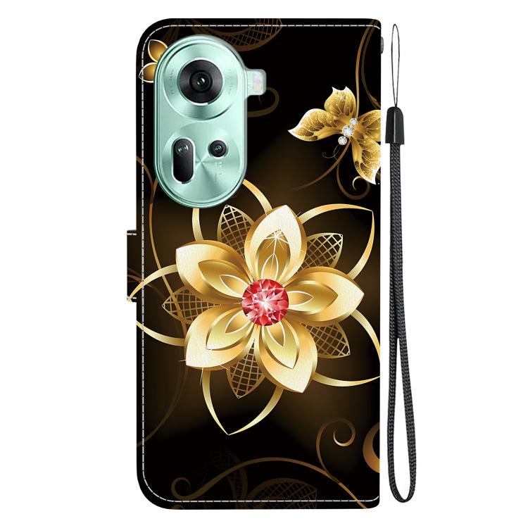 For OPPO Reno11 Global Crystal Texture Colored Drawing Leather Phone Case