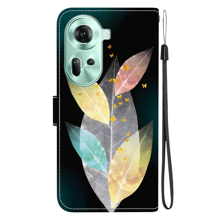 For OPPO Reno11 Global Crystal Texture Colored Drawing Leather Phone Case