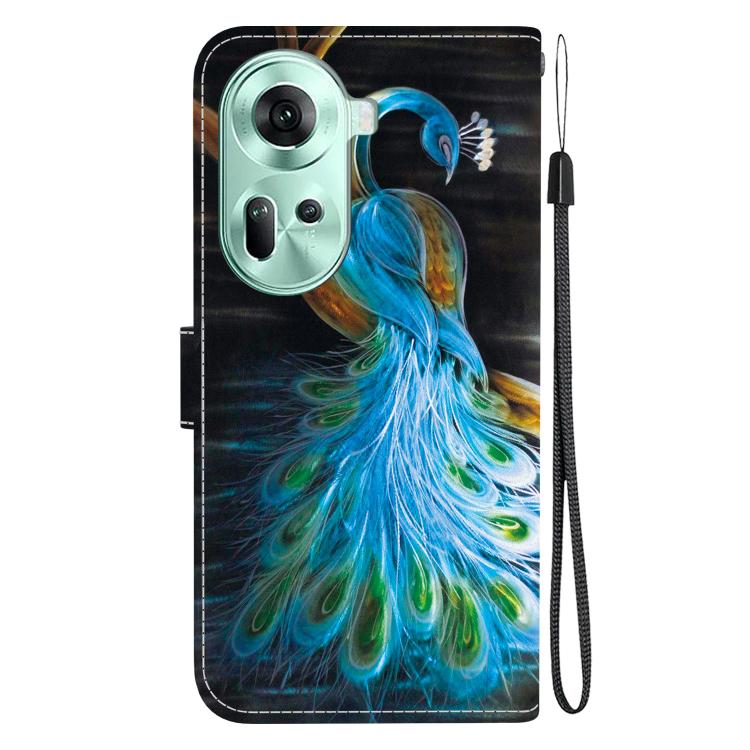 For OPPO Reno11 Global Crystal Texture Colored Drawing Leather Phone Case