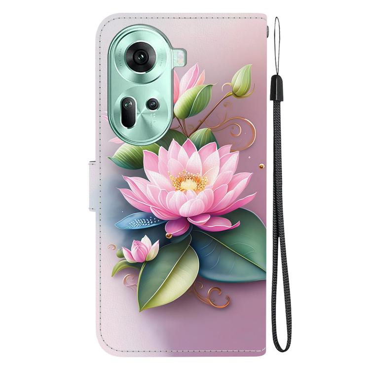 For OPPO Reno11 Global Crystal Texture Colored Drawing Leather Phone Case