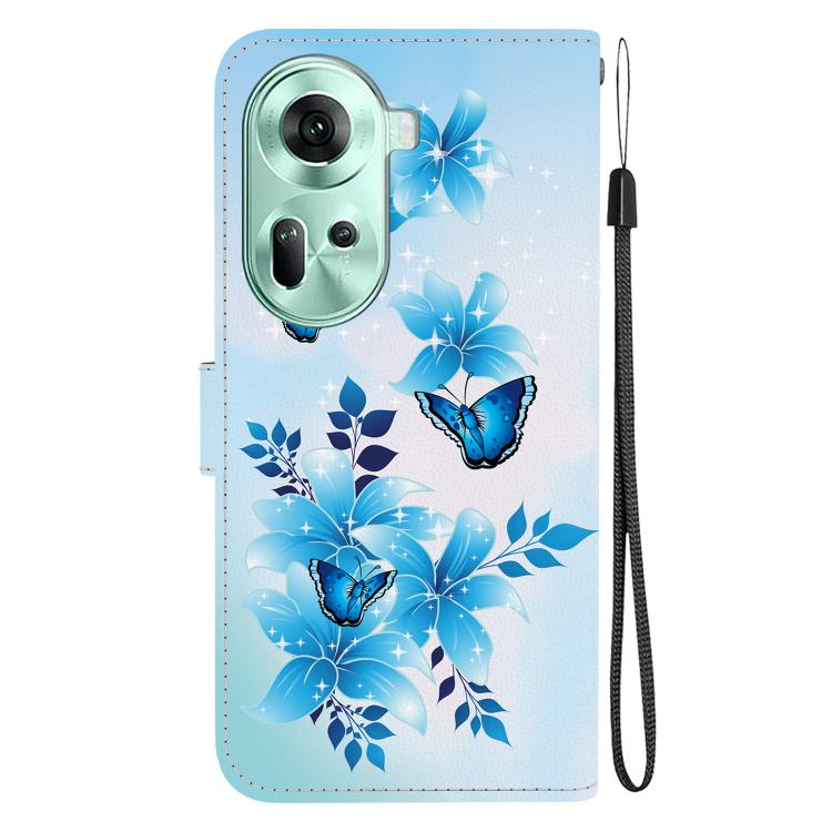 For OPPO Reno11 Global Crystal Texture Colored Drawing Leather Phone Case