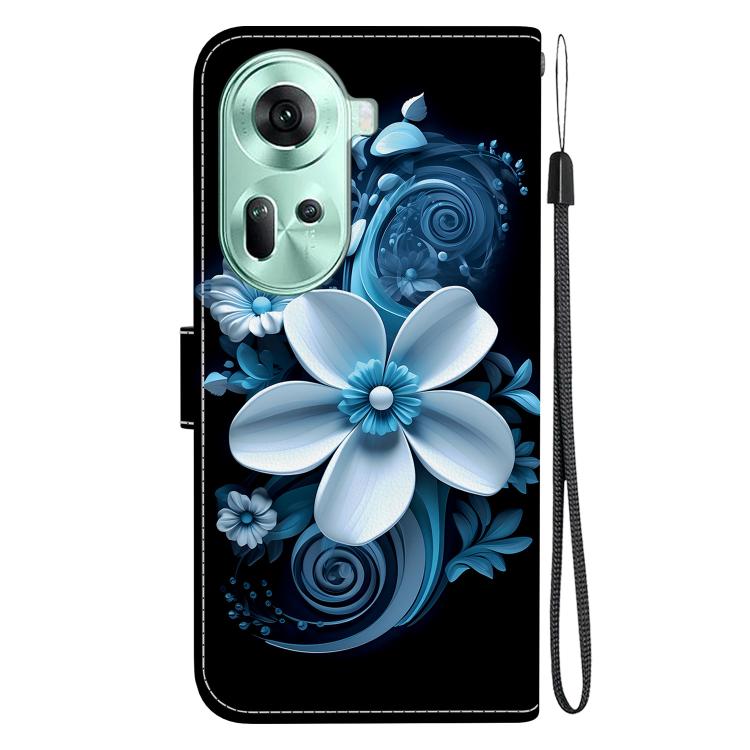 For OPPO Reno11 Global Crystal Texture Colored Drawing Leather Phone Case