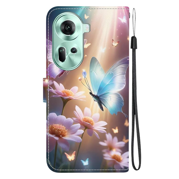 For OPPO Reno11 Global Crystal Texture Colored Drawing Leather Phone Case